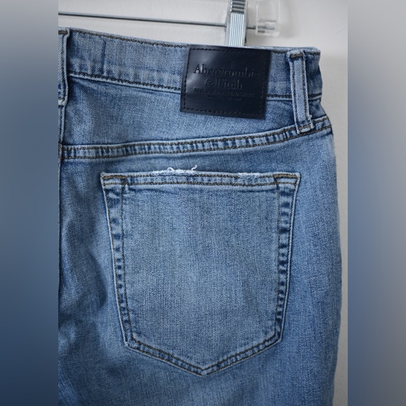 Abercrombie & Fitch Men’s Athletic Skinny Stretch Distressed Jeans 33wx30L - Picture 12 of 13